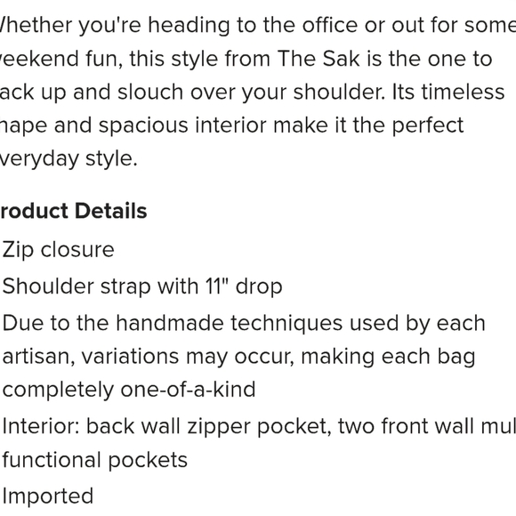 The Sak beaded Sequoia hobo shoulder bag - Picture 11 of 11